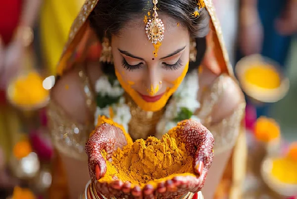 Haldi and Mehndi Makeup